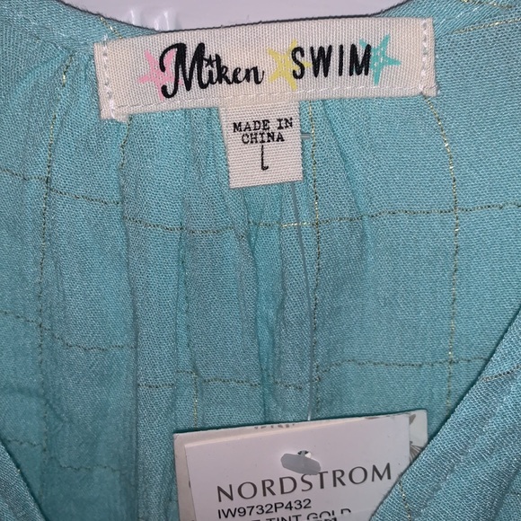 Miken Clothing Front Tie Cover-Up Dress, Size L - Blue ๐คฉ SC3 - Picture 5 of 7